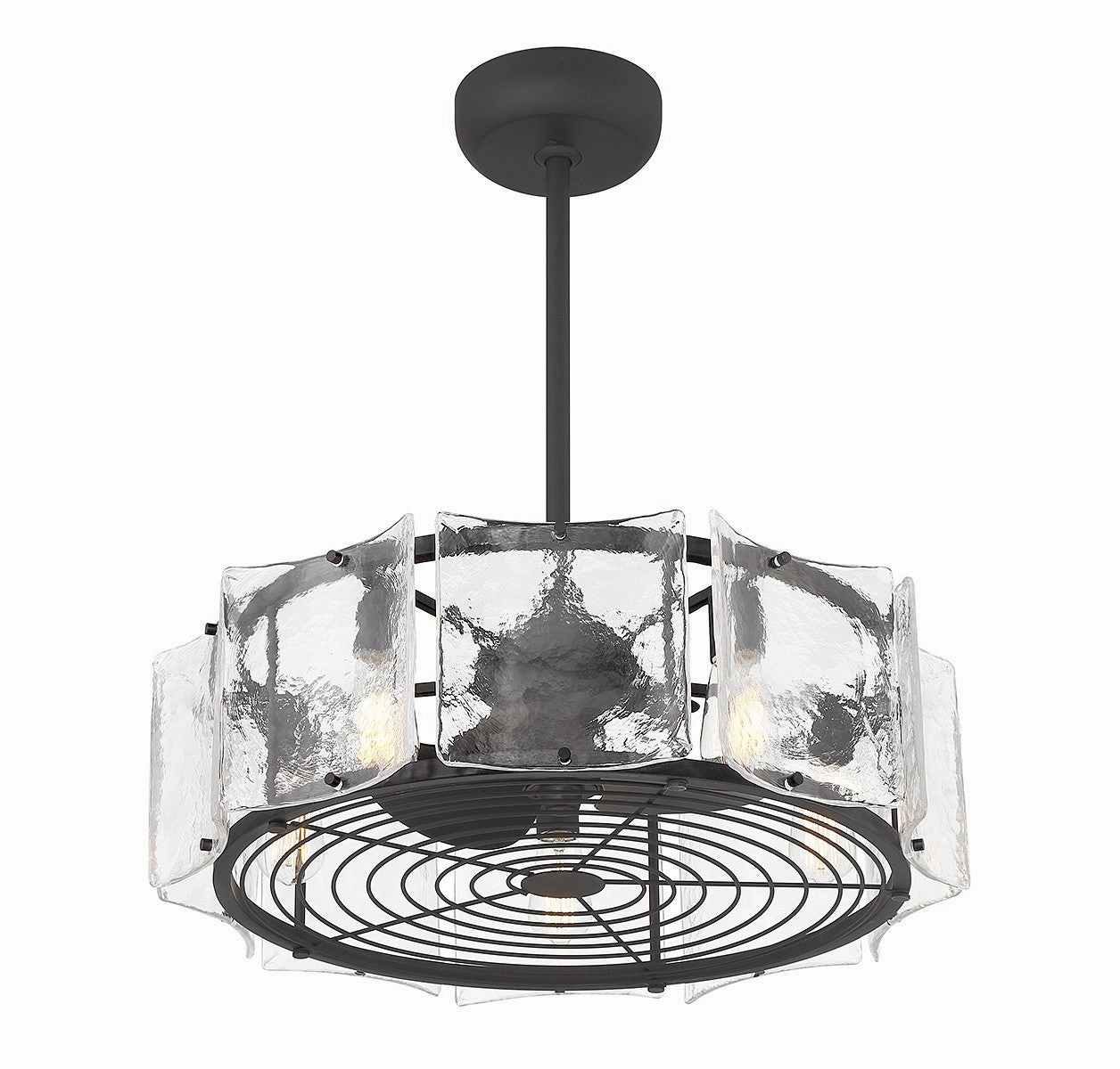 Genry LED Fan D'Lier Matte Black Fandeliers at discount prices