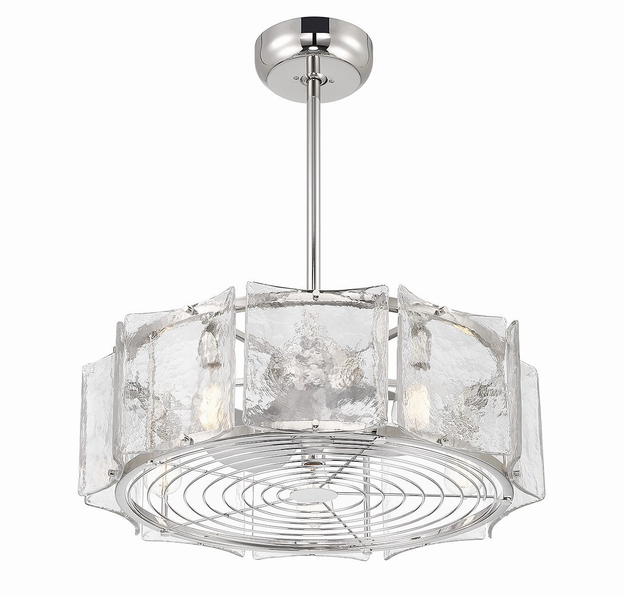 Genry LED Fan D'Lier Polished Nickel Fandeliers at discount prices