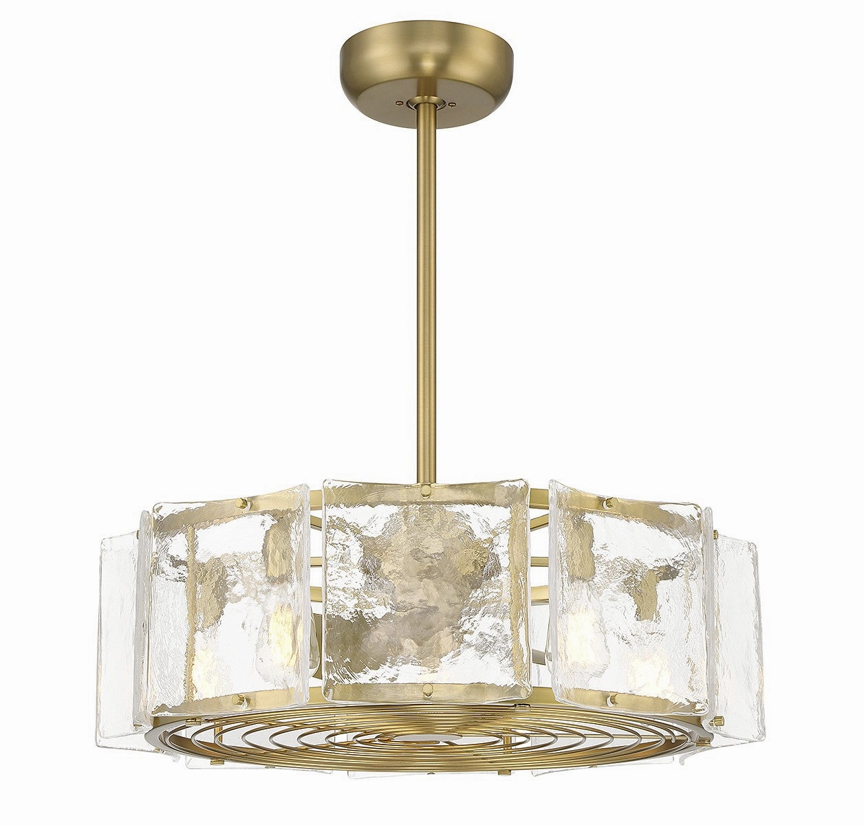 Genry LED Fan D'Lier Warm Brass Fandeliers at discount prices