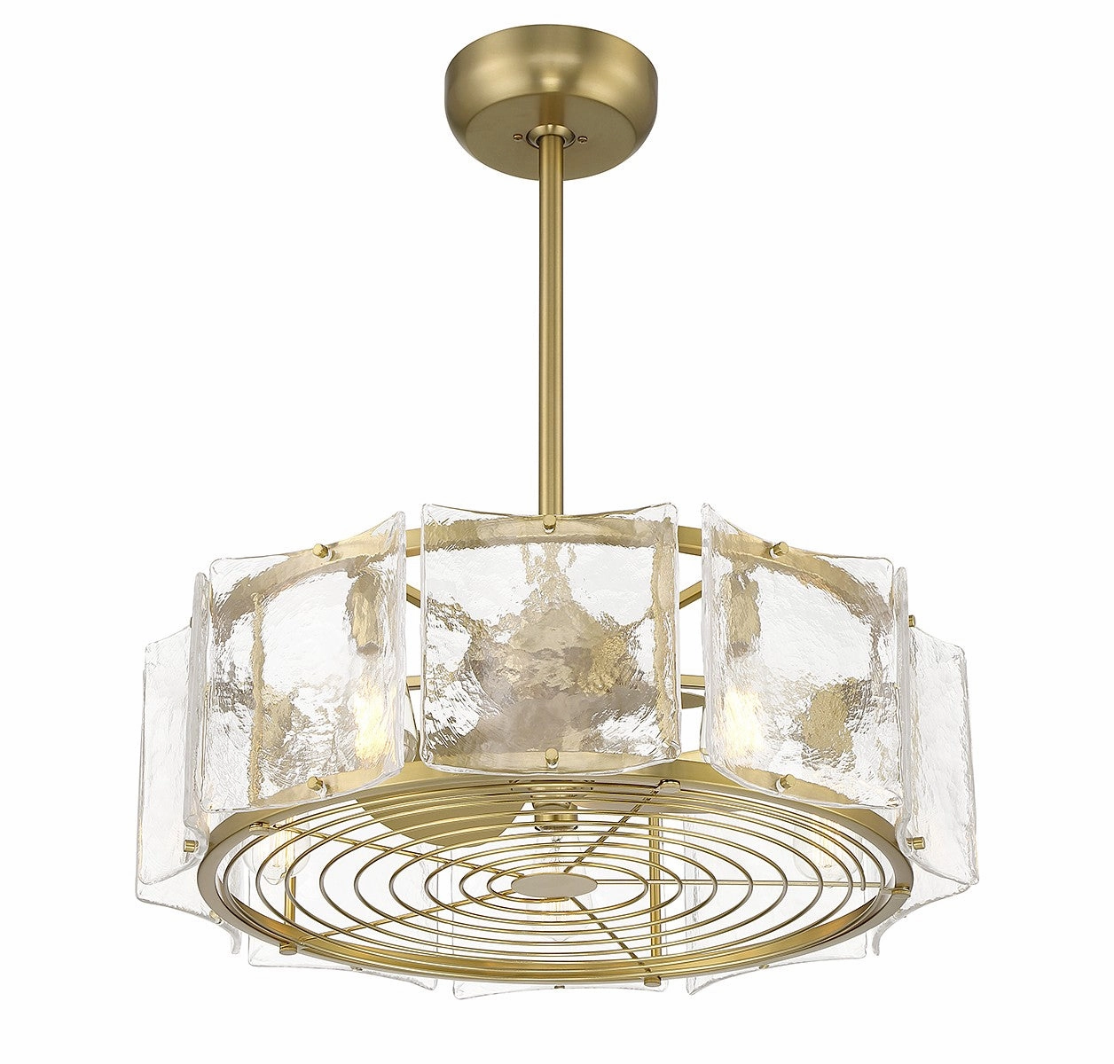 Genry LED Fan D'Lier Warm Brass Fandeliers at discount prices