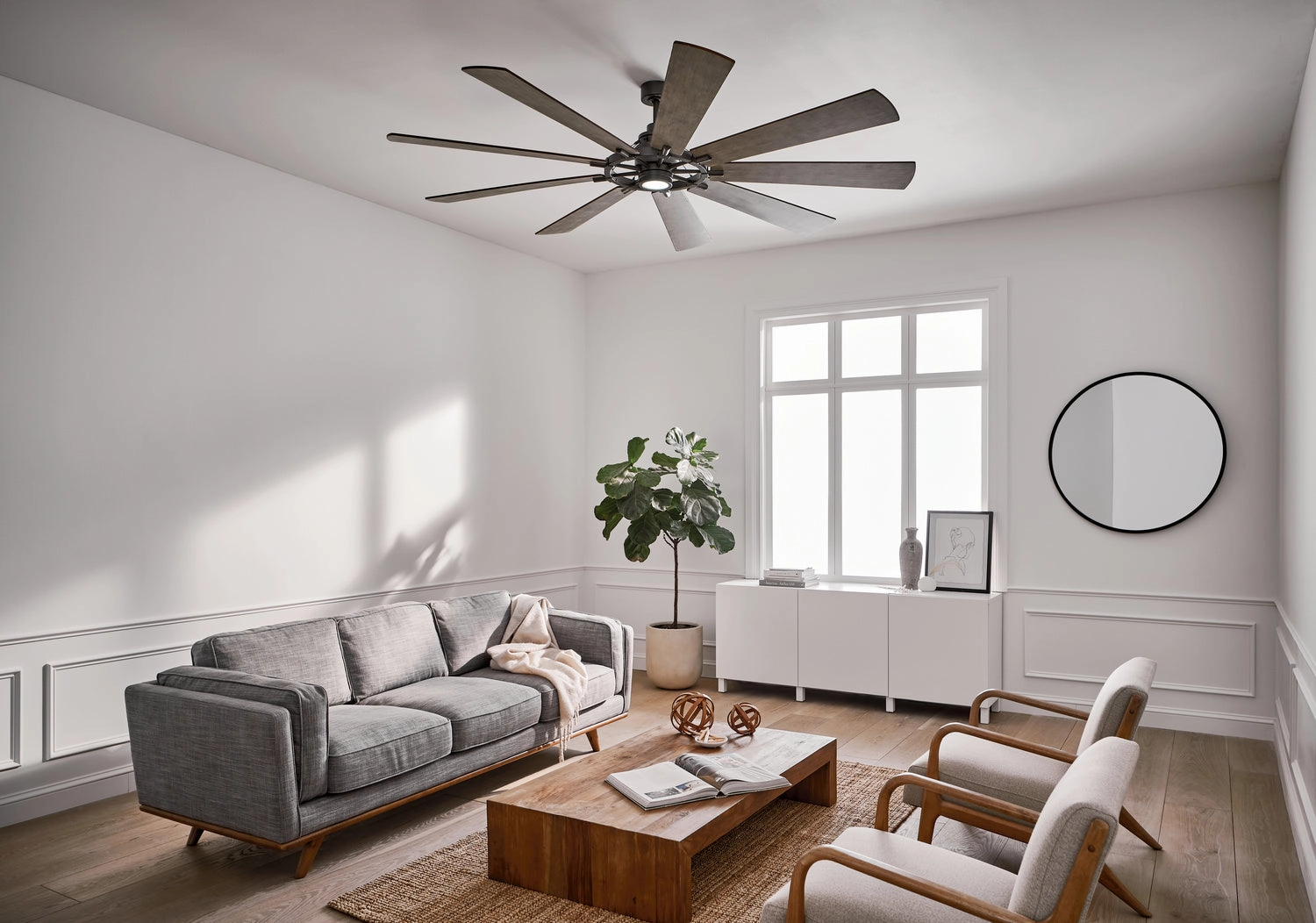 Gentry Xl 85"Ceiling Fan Anvil Iron Large Ceiling Fans online store