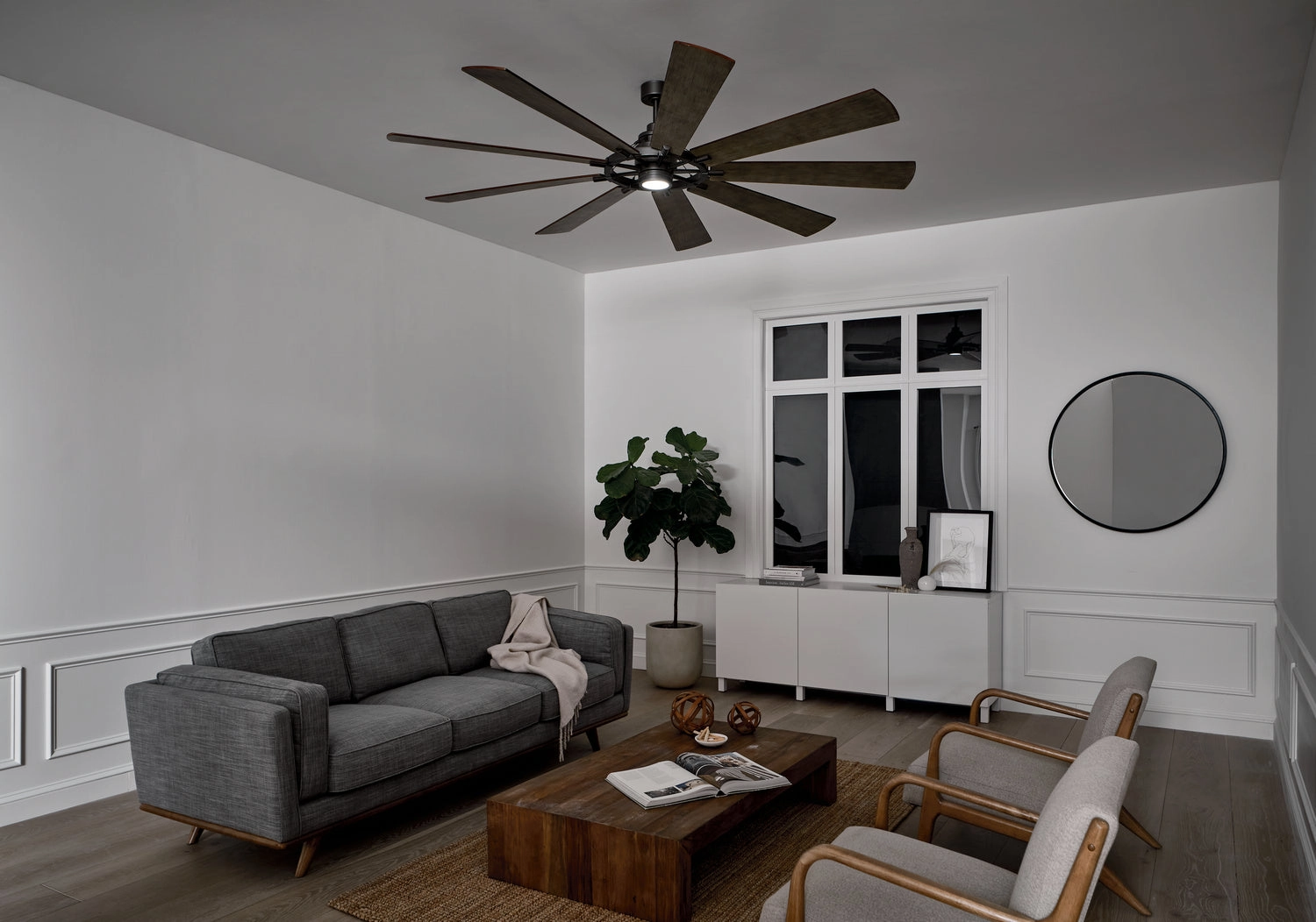 Gentry Xl 85"Ceiling Fan Anvil Iron Large Ceiling Fans online store