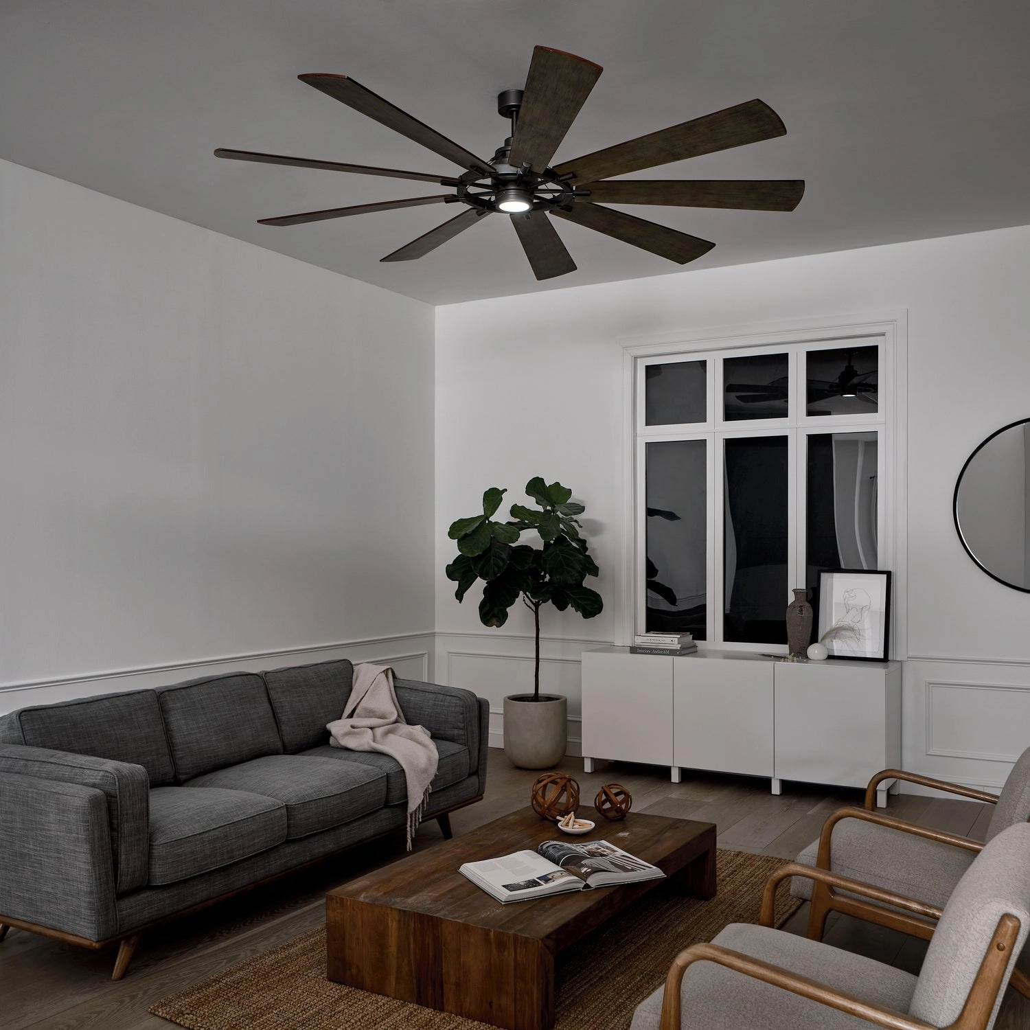 Gentry Xl 85"Ceiling Fan Anvil Iron Large Ceiling Fans online store
