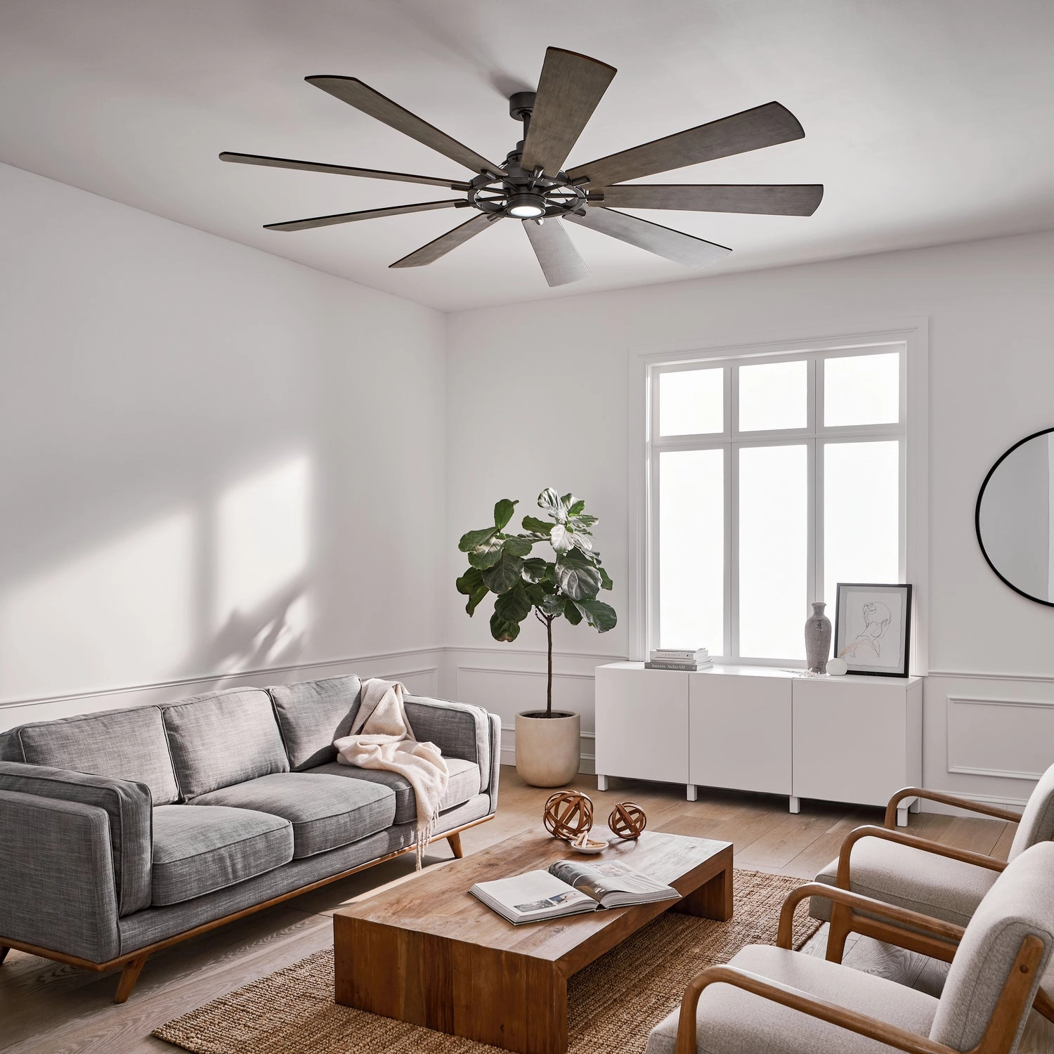 Gentry Xl 85"Ceiling Fan Anvil Iron Large Ceiling Fans online store