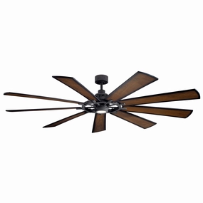 Gentry Xl 85"Ceiling Fan Distressed Black Large Fans FANS best price