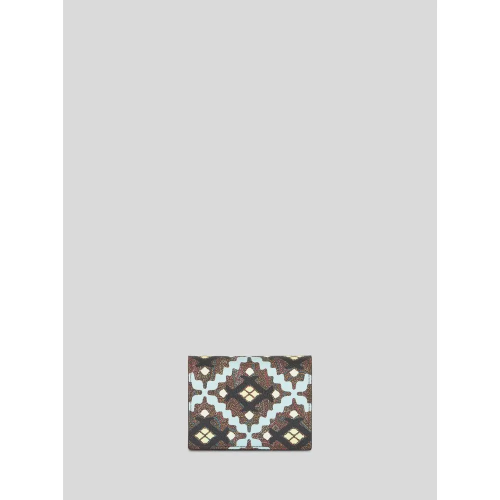 Geometric Print Paisley Card Holder