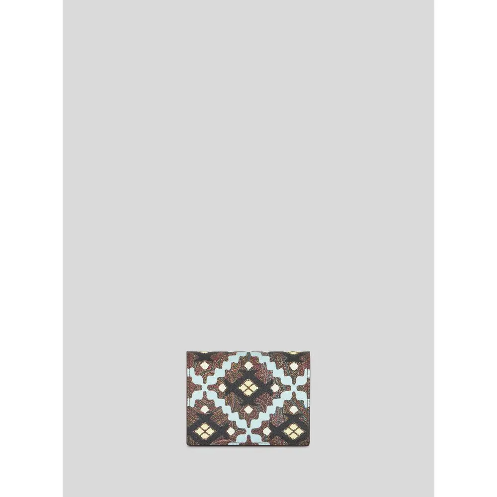 Geometric Print Paisley Card Holder
