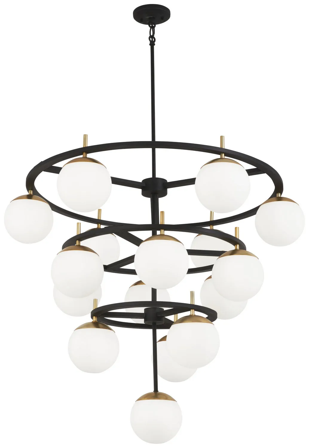 George Kovacs Alluria P1359-618 Chandelier Light - Weathered Black W/Autumn Gold Chandeliers Lighting value pack