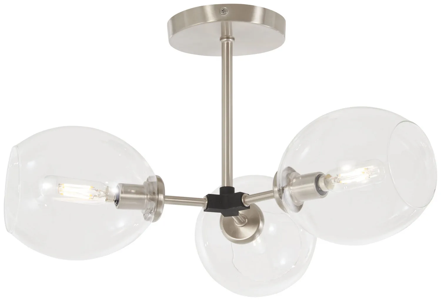 George Kovacs Three Light Semi Flush Mount Cheap Low Ceiling Lighting