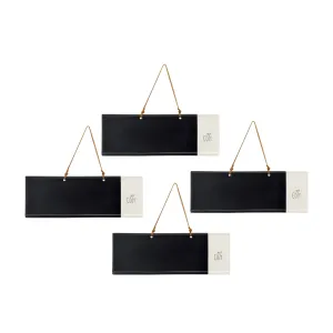Get Cozy Memo/Chalkboard     (Set of 4) 14.25" x 5"H Stoneware Decorative Accessories trending offers