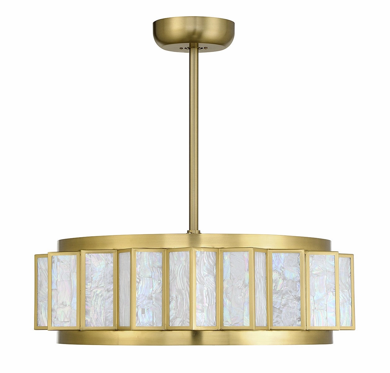 Gideon LED Fan D'Lier Warm Brass Fandeliers at discount prices