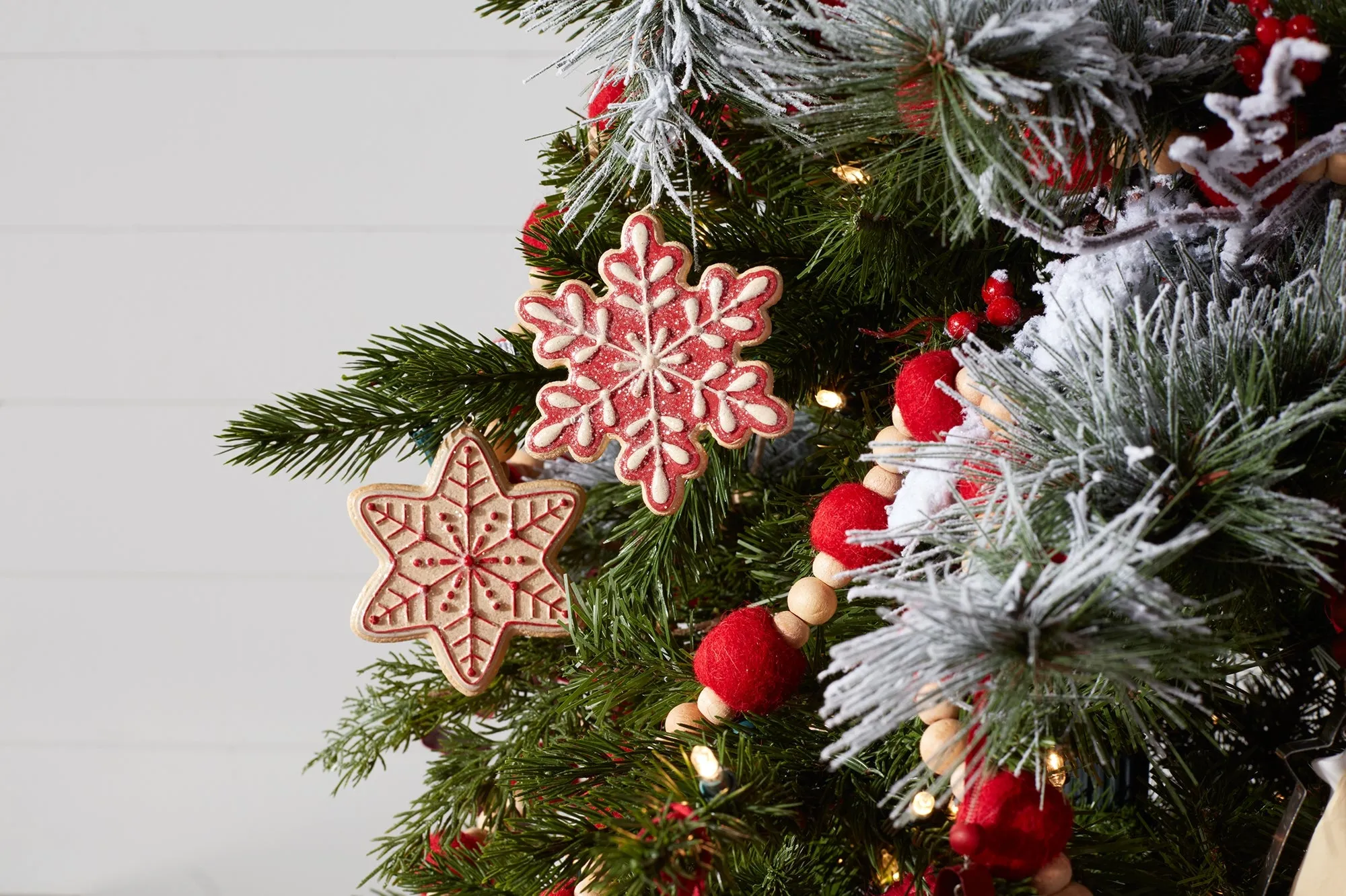 Gingerbread Snowflake Ornament (Set of 12) 4"H Resin