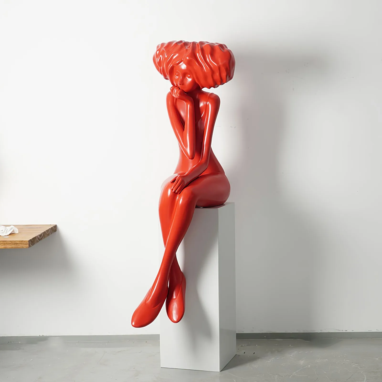 Girl Meditate Sculpture Ornaments