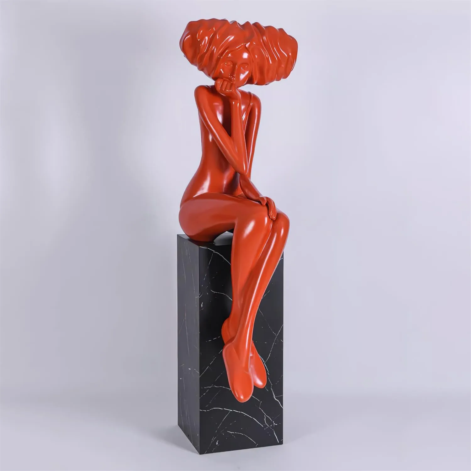 Girl Meditate Sculpture Ornaments