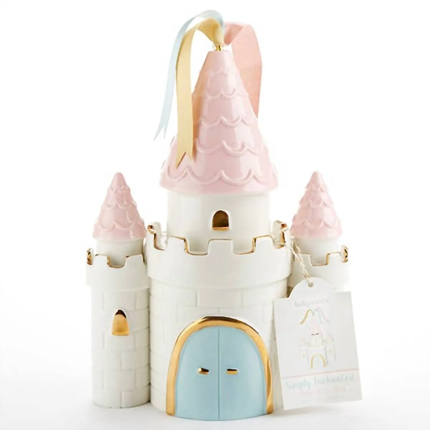 Girl's Simply Enchanted Castle Ceramic Bank In Pink