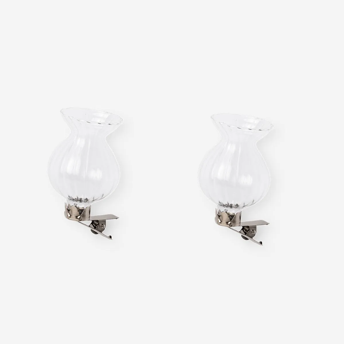 Glass decorations with clips for flowers - 2 pcs