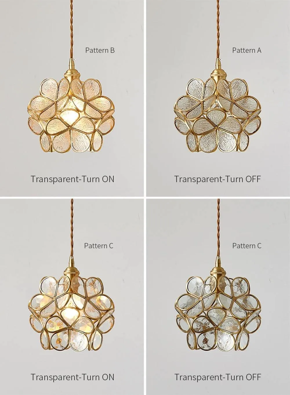 Glass Petal Pendant Light