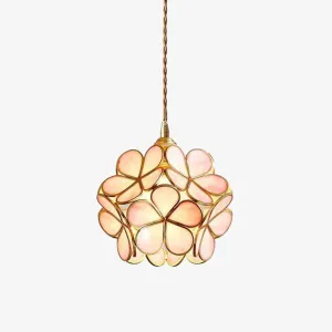 Glass Petal Pendant Light Budget Bedroom Lighting store