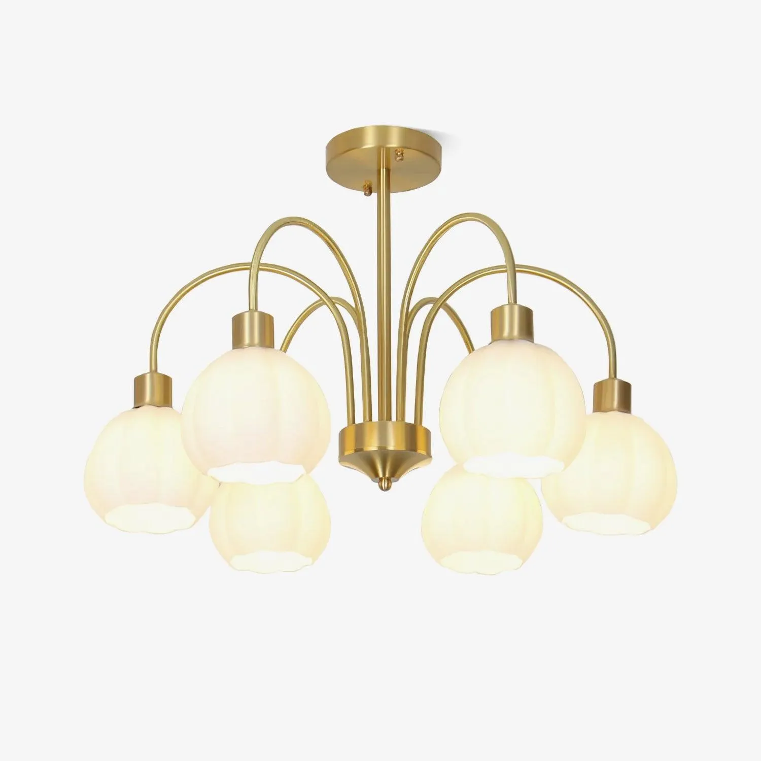 Glass Pumpkin Gold Chandelier Buy Living Room Lights
