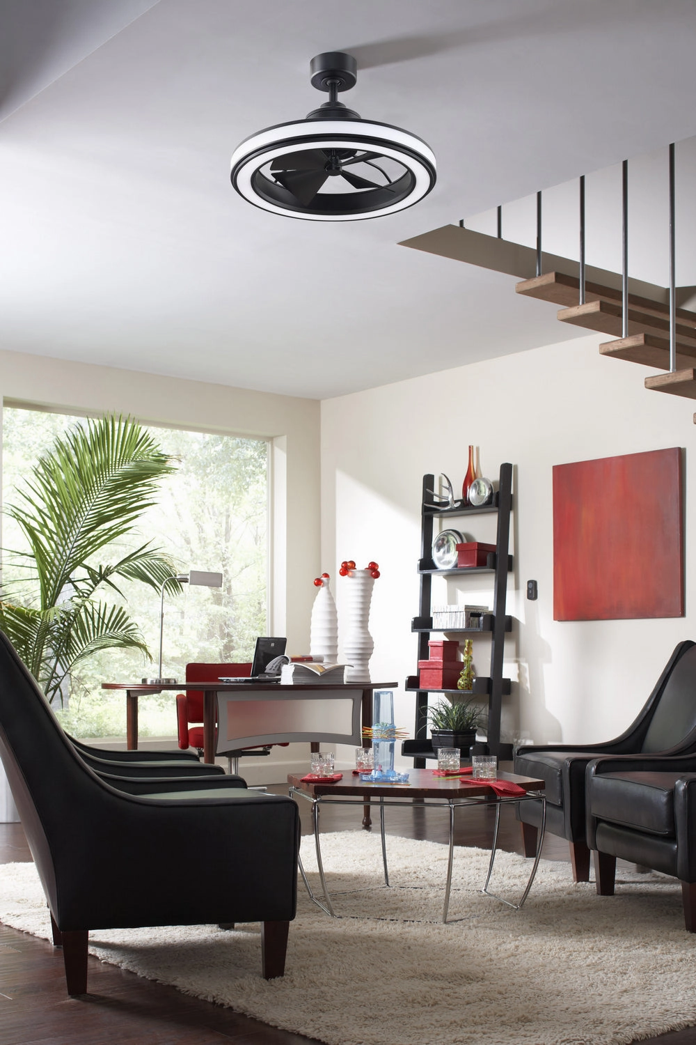 Gleam 16"Ceiling Fan Black Fandeliers at discount prices