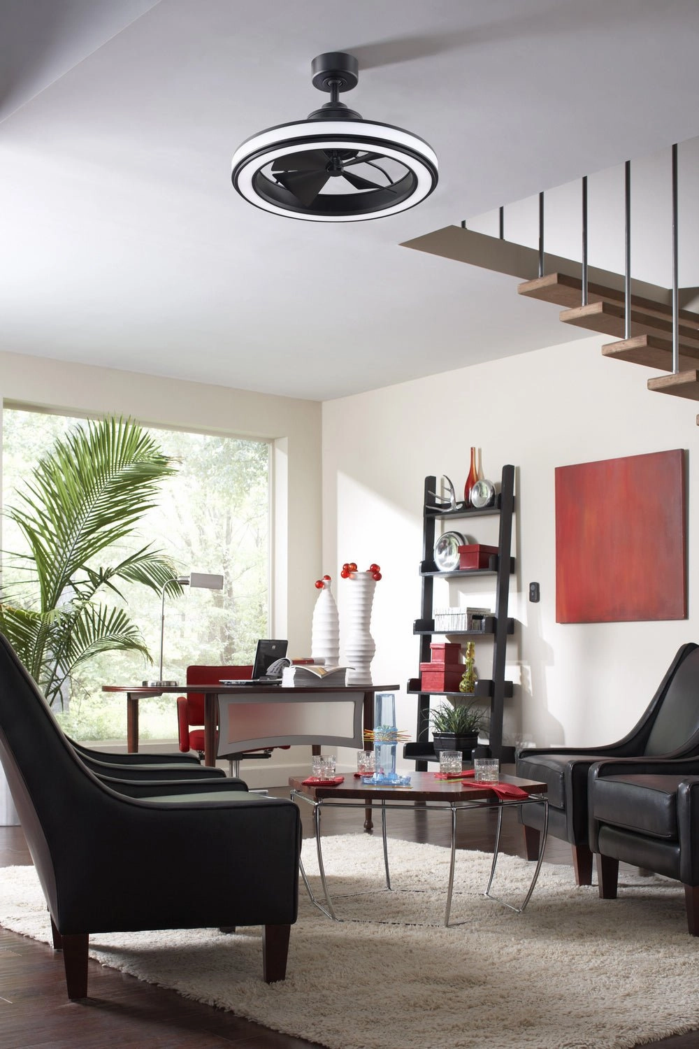 Gleam 16"Ceiling Fan Black Fandeliers at discount prices