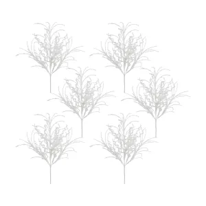 Glitter Bush (Set of 6) 24"H Plastic Budget Holiday Home Finds