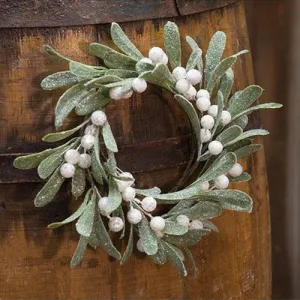 Glittered Mistletoe Candle Ring 10" Affordable Holiday Accessories