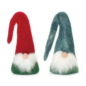 Gnome Ornament/Bottle Topper (Set of 6) 7"H Wool Affordable Holiday Accessories