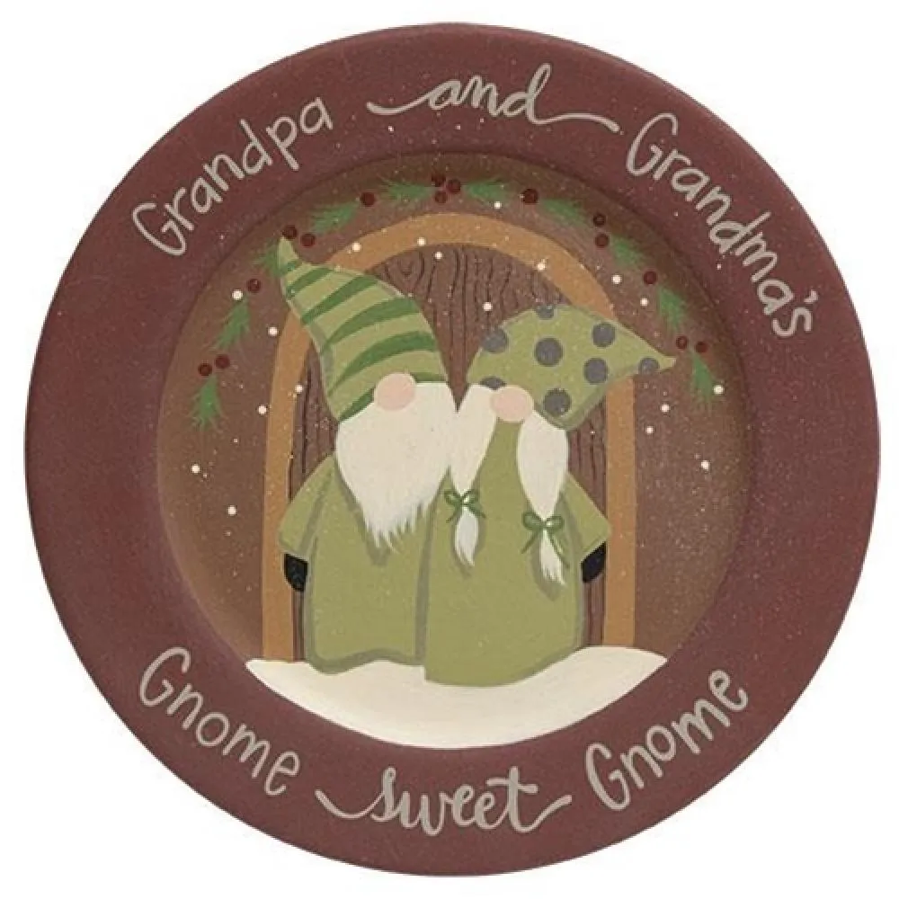 *Gnome Sweet Gnome Plate Decorative Accessories last chance deals