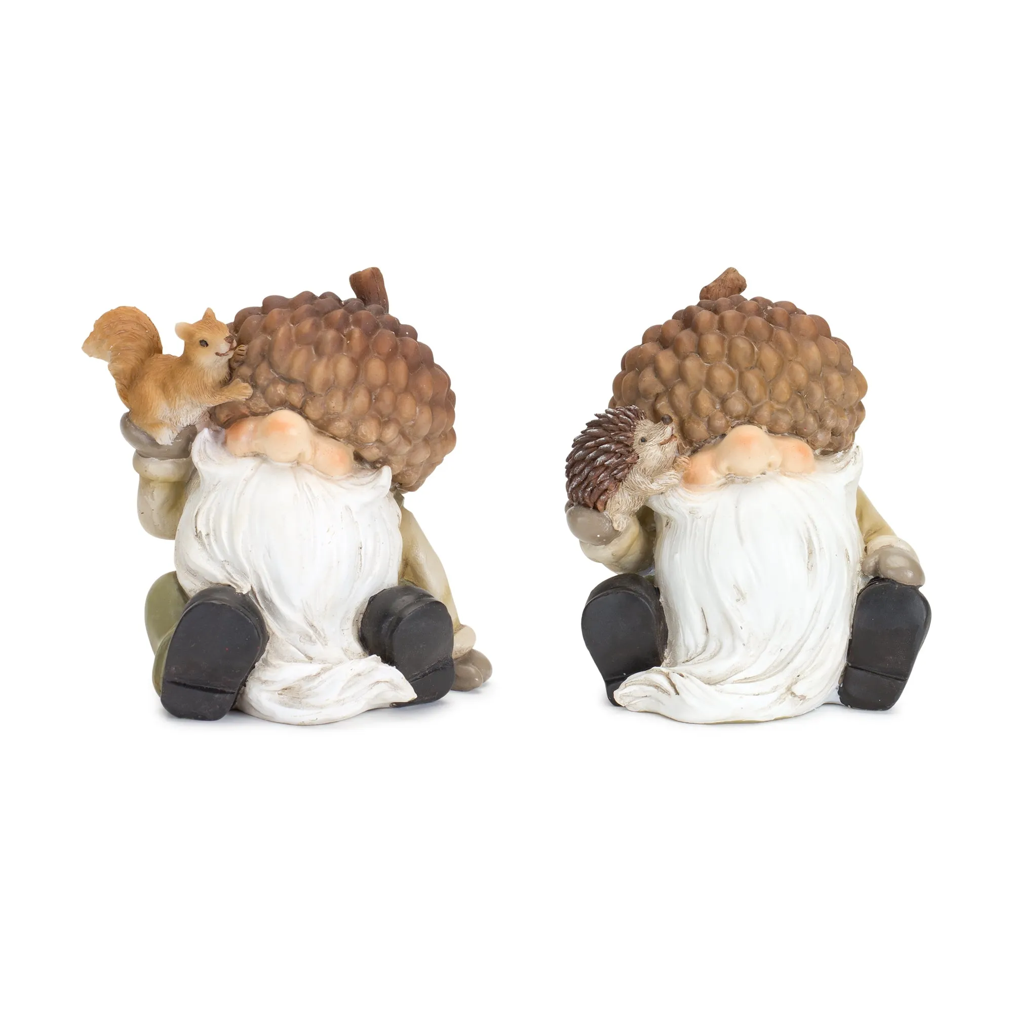 Gnome w/Acorn Hat (Set of 2) 4"H Resin Sale on Holiday Decorations