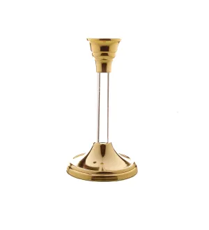 Gold Candlestick With Acrylic Stem - 7.25"H Decorative Accessories weekend offers
