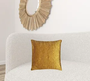 Gold Crinkle Down Filled Throw Pillow Throw Pillows value buys
