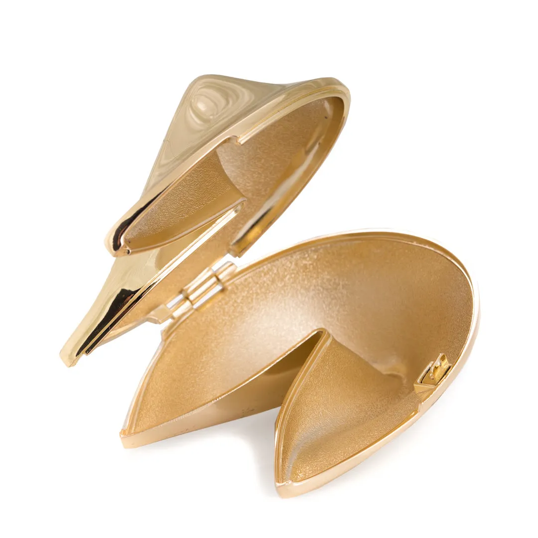 Gold Fortune Cookie Box Trinket Trays & Boxes cheap