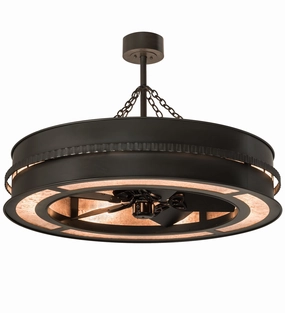 Golden Forge Eight Light Chandel-Air Fandeliers FANS on sale now