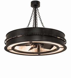 Golden Forge Eight Light Chandel-Air Fandeliers FANS on sale now