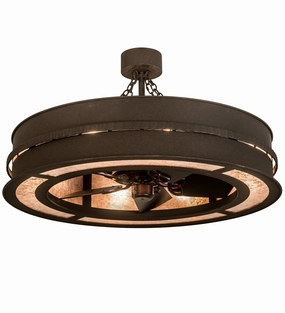 Golden Forge Eight Light Chandel-Air Fandeliers FANS on sale now