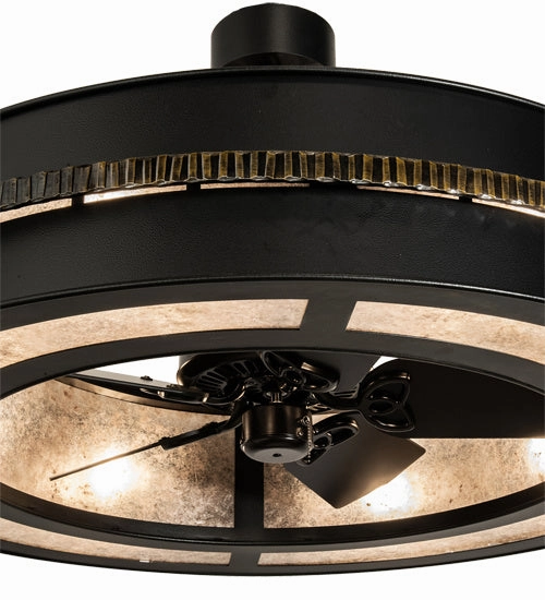 Golden Forge Eight Light Chandel-Air Fandeliers at discount prices