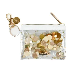 Good As Gold Confetti Keychain Coin Purse