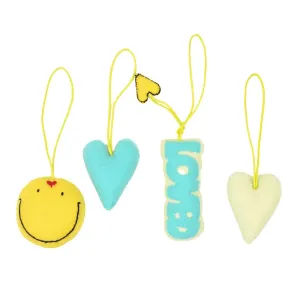 Good Love Ornaments Decor (Set Of 4) In Multi Seasonal Decor Clearance
