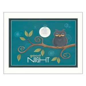 Good Night White Framed Print Wall Art Modern Wall Accents store