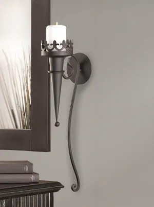 Gothic Torch-Style Candle Holder - Black Decorative Accessories trending offers