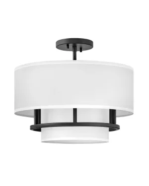 Graham LED Semi-Flush Mount in Black Cheap Low Ceiling Lighting