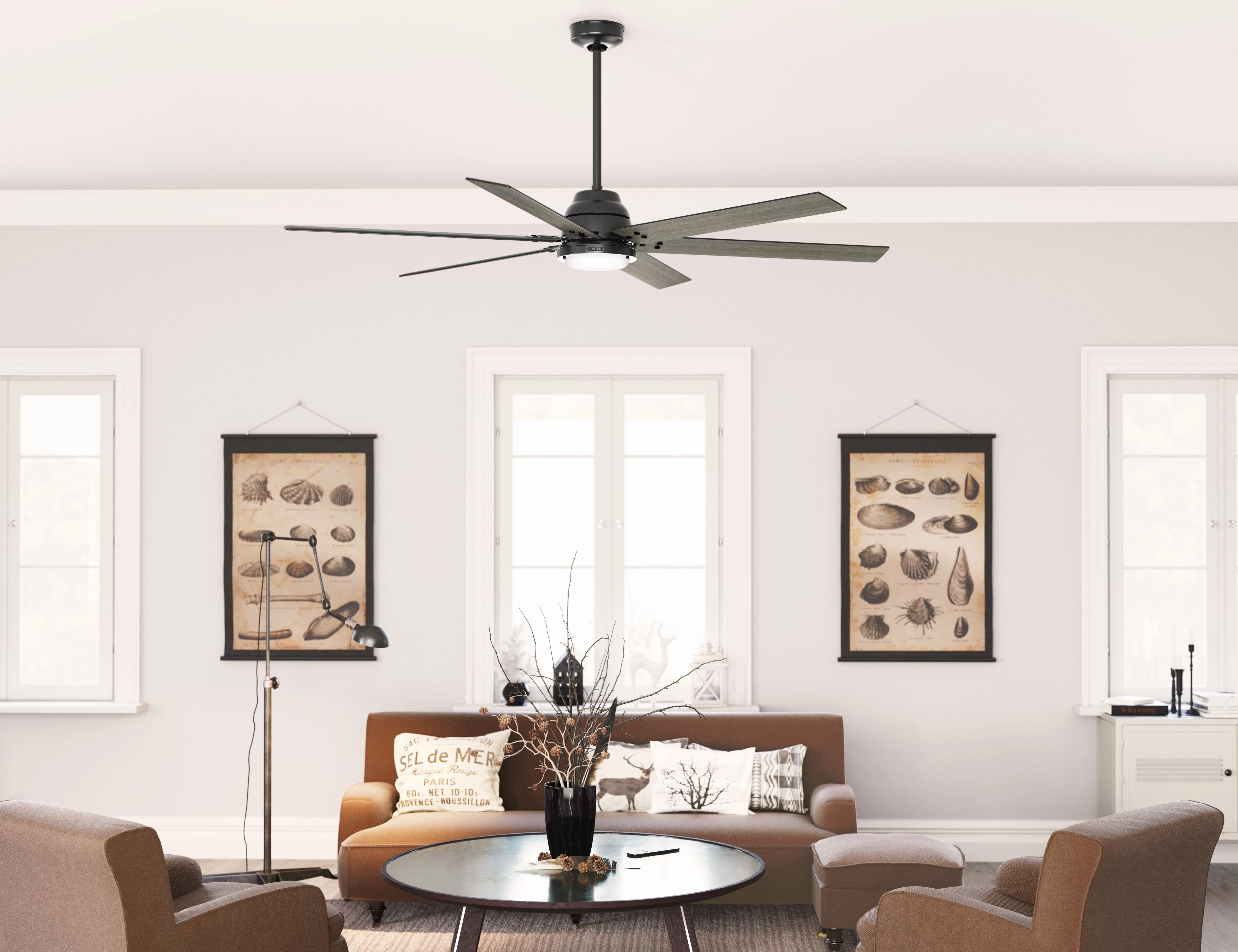 Gravity 72"Ceiling Fan Matte Black Large Ceiling Fans online store