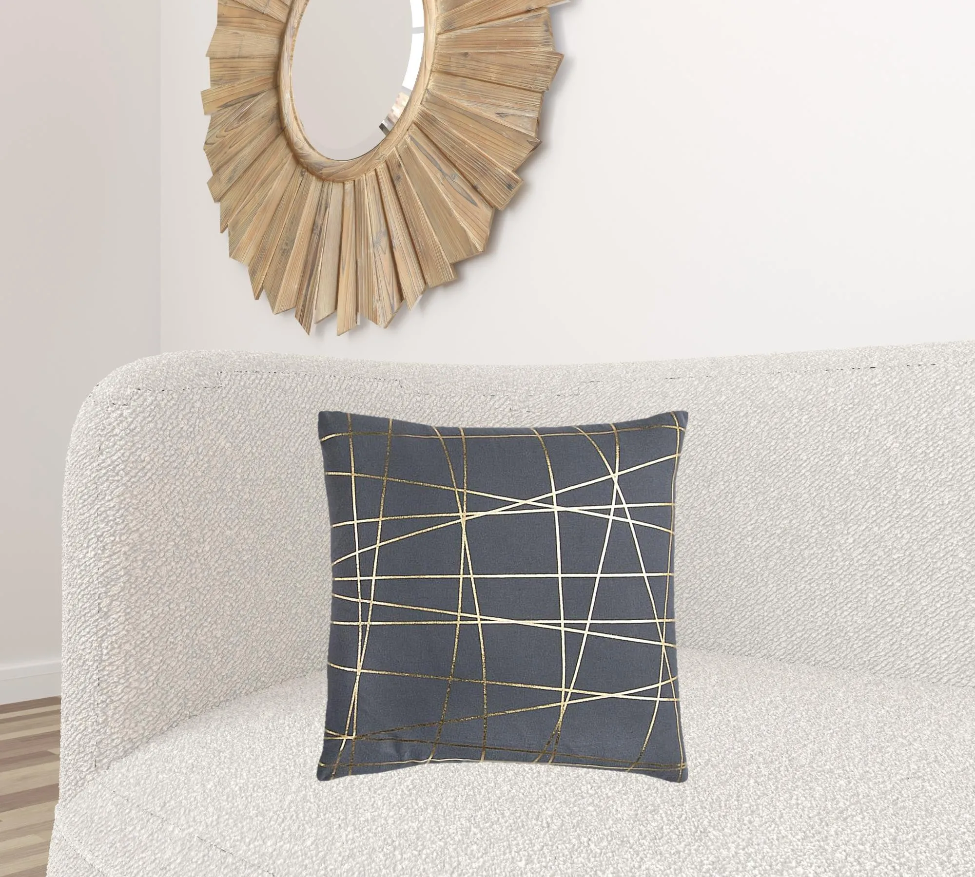 Gray Gold Contemporary Linework Throw Pillow Throw Pillows home accents sale