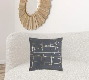 Gray Gold Contemporary Linework Throw Pillow Throw Pillows home accents sale
