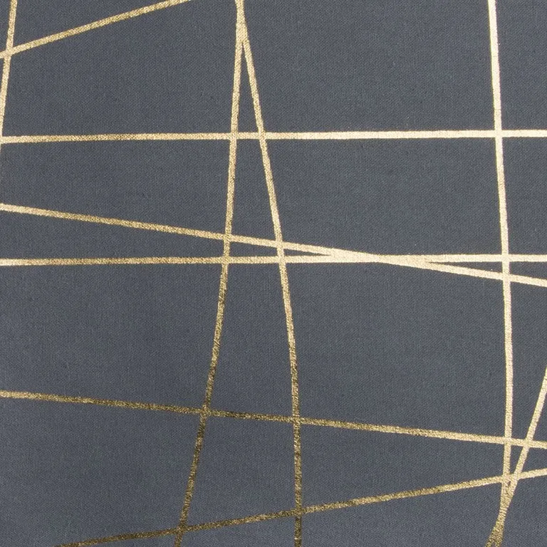Gray Gold Contemporary Linework Throw Pillow