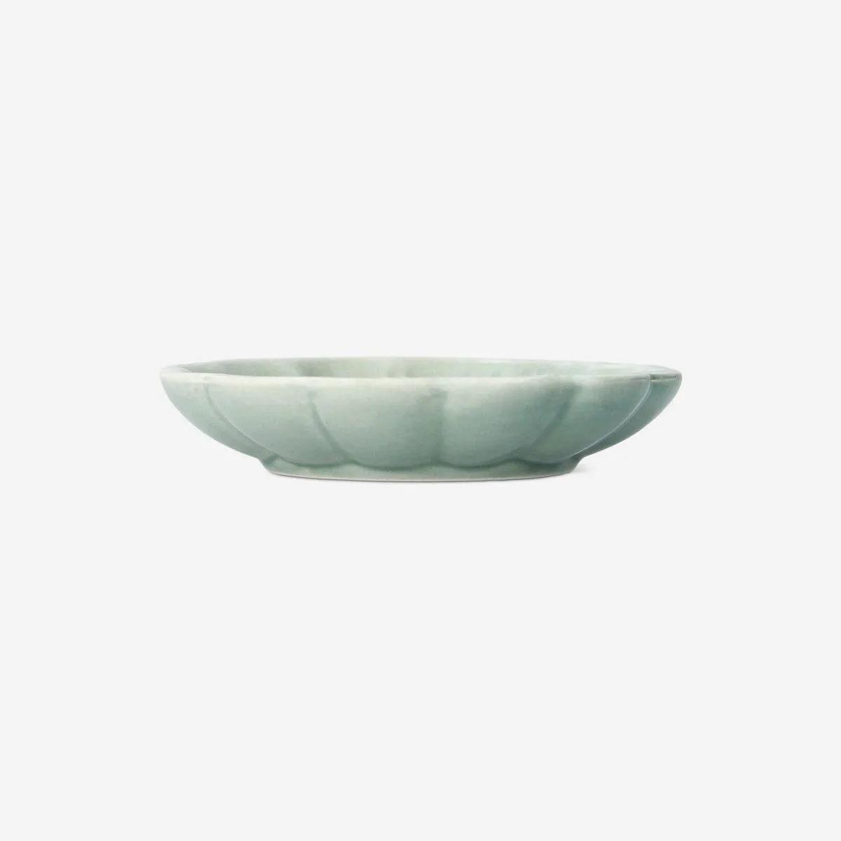 Green flower shaped dish - 10 cm