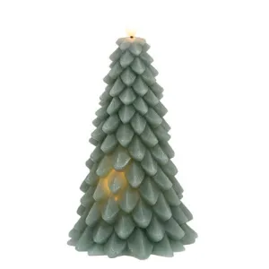 Green Wax Christmas Tree Timer Candle 8.5"H Decorative Accessories home deals