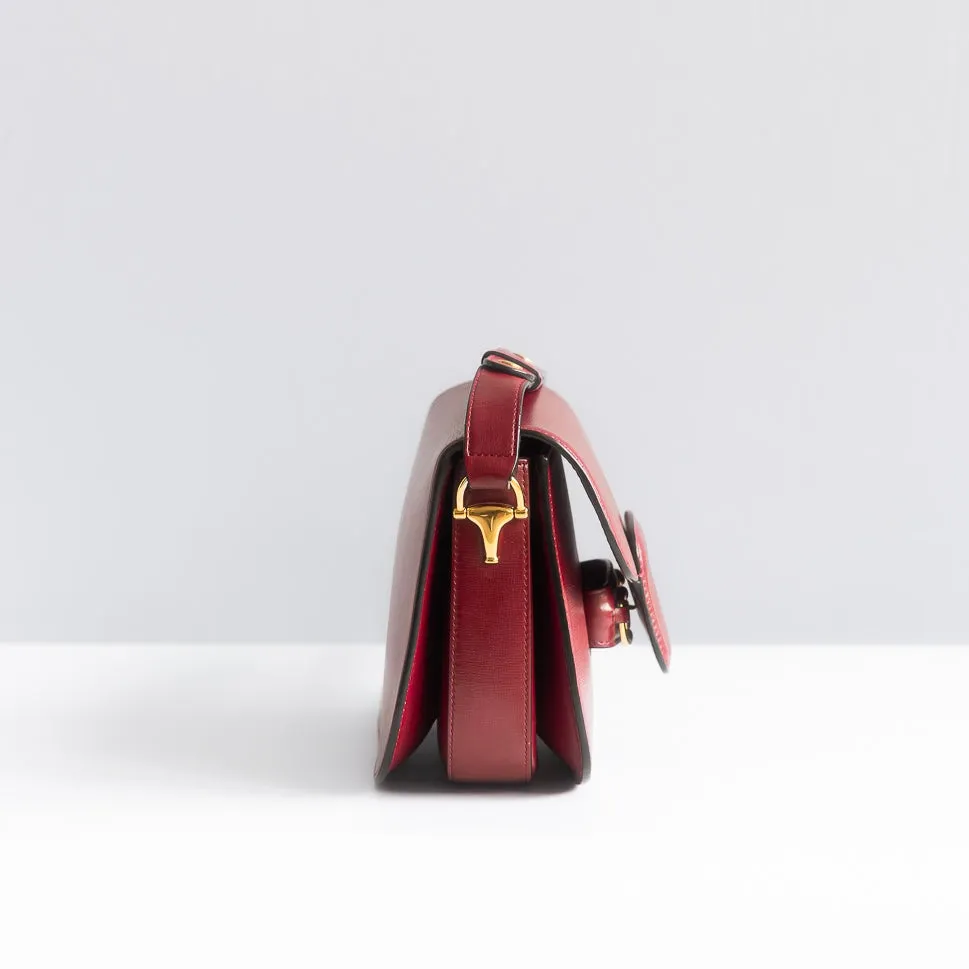 GUCCI - BAG HORSEBIT 1955 MEDIUM ROSSO ANCORA IN LEATHER