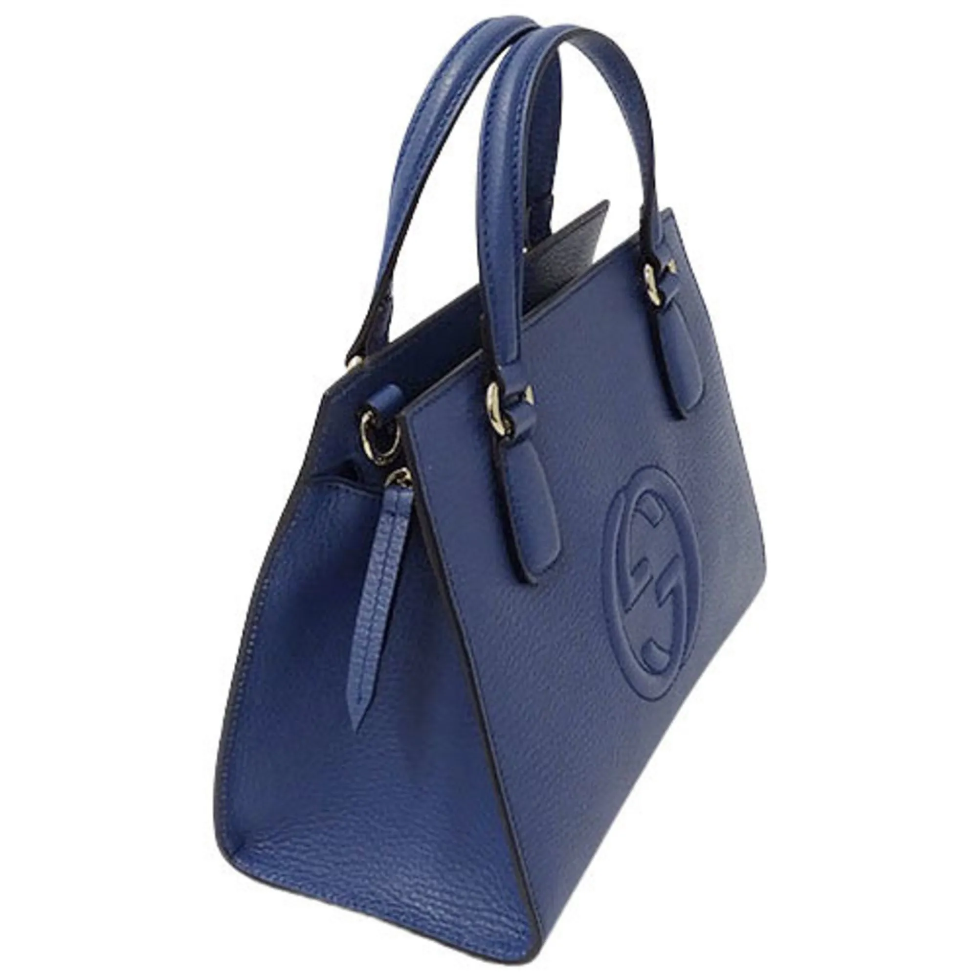 Gucci Bag Ladies Handbag Shoulder 2way Soho Leather Blue 607722